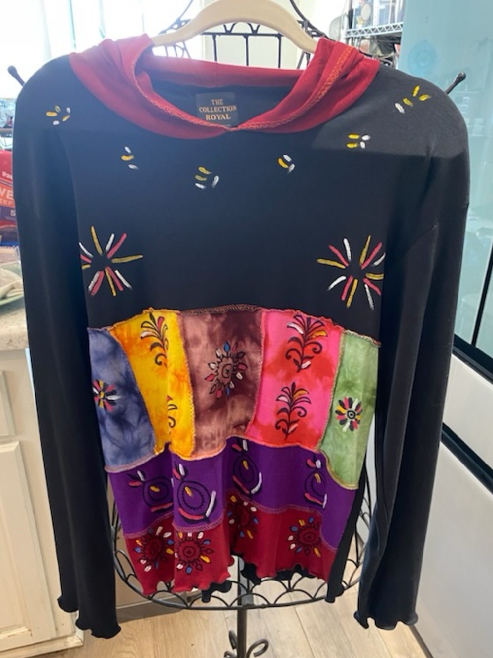 🌈 The Collection Royal Boho Patchwork Embroidered Hoodie Special Boutique XXL 🌸✨